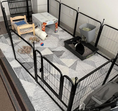 Tokihut Washable Bunny Rabbit Playpen Floor Playmat