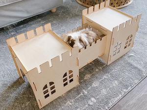 TokiHut Wooden Rabbit Castle and Bridge Set™