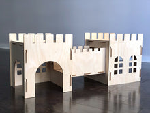 Load image into Gallery viewer, Wooden Rabbit House Hutch With Castle Tunnel Playhouse Hideout Set